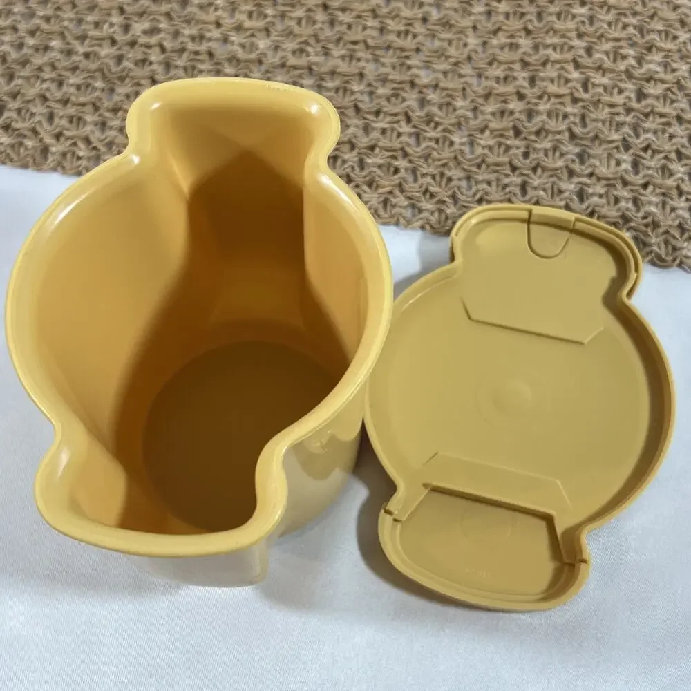 Vintage Tupperware Harvest Gold Double Flip Pour Sugar Bowl Container Yellow 577